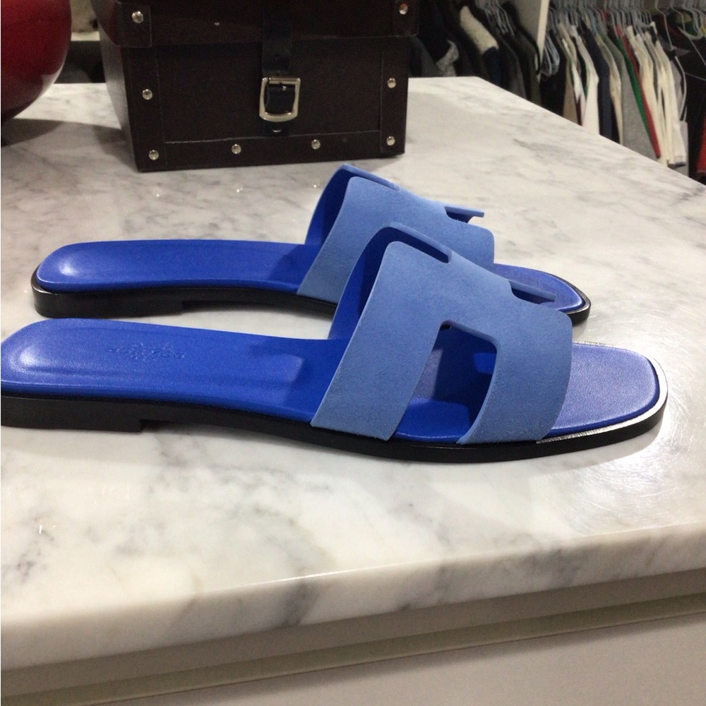 Hermes Oran blue Sandals - Picture 4 of 7